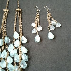 $50! Mint green necklace and earring set